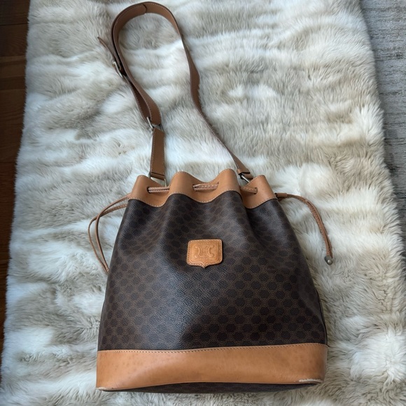 Celine Sac Seau Vintage Monogram Bucket Bag - Picture 1 of 14